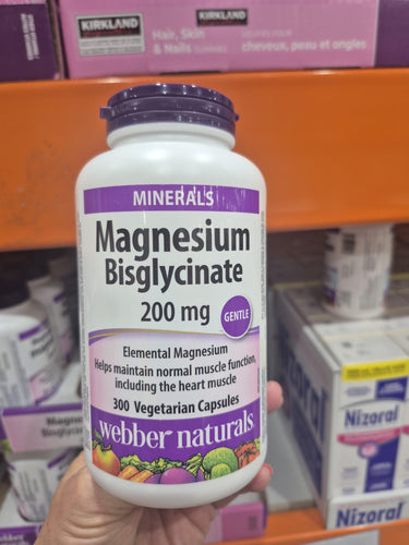 Webber Naturals Magnesium Bisglycinate Capsules 200 capsules - 1 x 350 Grams